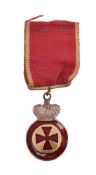 Russia, Order of St. Anne, Badge of Honour Medal, bronze-gilt and enamel, with ribbon