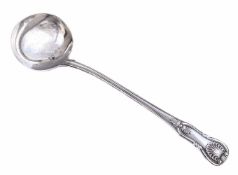 A William IV King's pattern soup ladle by William Eaton, London 1834, 35cm (13 3/4in) long, 312g (10