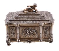 A Victorian electro-plated small jewellery casket by Mappin & Webb, incuse stamped mark, late 19th