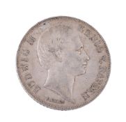 Germany, Bavaria, Ludwig II, 1-Gulden 1865 (KM. 867). Very fine