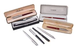 A collection of Parker pens