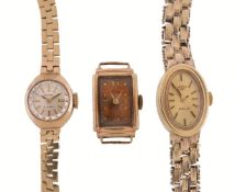 Rotary, a lady's 9 carat gold bracelet wristwatch