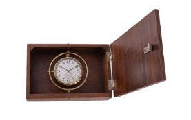 Omega, Chronometer de Bord, a brass deck chronometer with replacement box