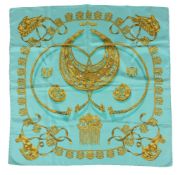 Hermes, Les Cavaliers D'or, a silk scarf