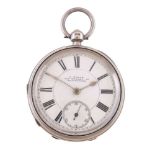 H. White, Manchester, a silver open face pocket watch