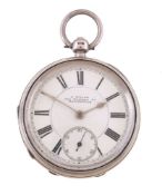 H. White, Manchester, a silver open face pocket watch