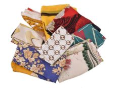 A collection of silk scarves