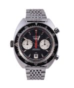 Heuer, Autavia MH Mk3, ref 1163, a stainless steel chronograph bracelet watch