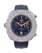 Heuer, Calculator, ref. 110.633, a stainless steel chronograph wristwatch