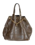 Yves Saint Laurent, a brown leather Bucket bag