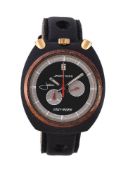 Sorna, Jacky Ickx Easy-Rider, ref. 2651, a black coated stainless steel wristwatch