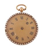 A French gold open face pocket watch