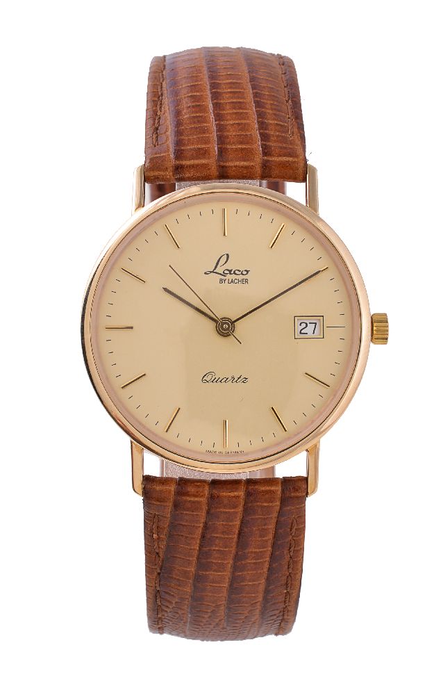 Laco by Lacher, a 14 carat gold wristwatch