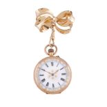 An 18 carat gold keyless wind open face pocket watch