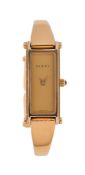 Gucci, ref. 150 L, a lady's gold plated wristwatch
