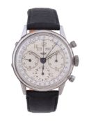 Heuer, ref. 2547, a stainless steel triple calendar chronograph wristwatch