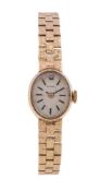 Tissot, a lady's 9 carat gold bracelet wristwatch