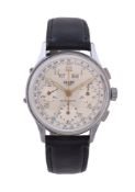 Heuer, ref. 2543, a stainless steel triple calendar chronograph wristwatch