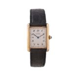 Must de Cartier, Tank Vermeil, ref. 54343, a lady's silver gilt wristwatch