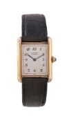 Must de Cartier, Tank Vermeil, ref. 54343, a lady's silver gilt wristwatch
