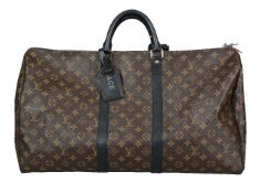 Louis Vuitton, Monogram, Keepall Bandouliere 55, a coated canvas and leather bag