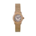 Cartier, a lady's 18 carat gold and diamond bracelet wristwatch