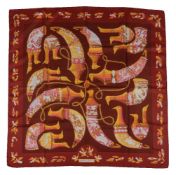 Hermes, Rhytons, a silk scarf, designed by Karin Swildens