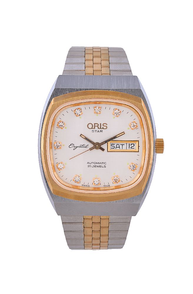 Oris, Star, ref. 603-6835, a stainless steel and gold plated bracelet wristwatch