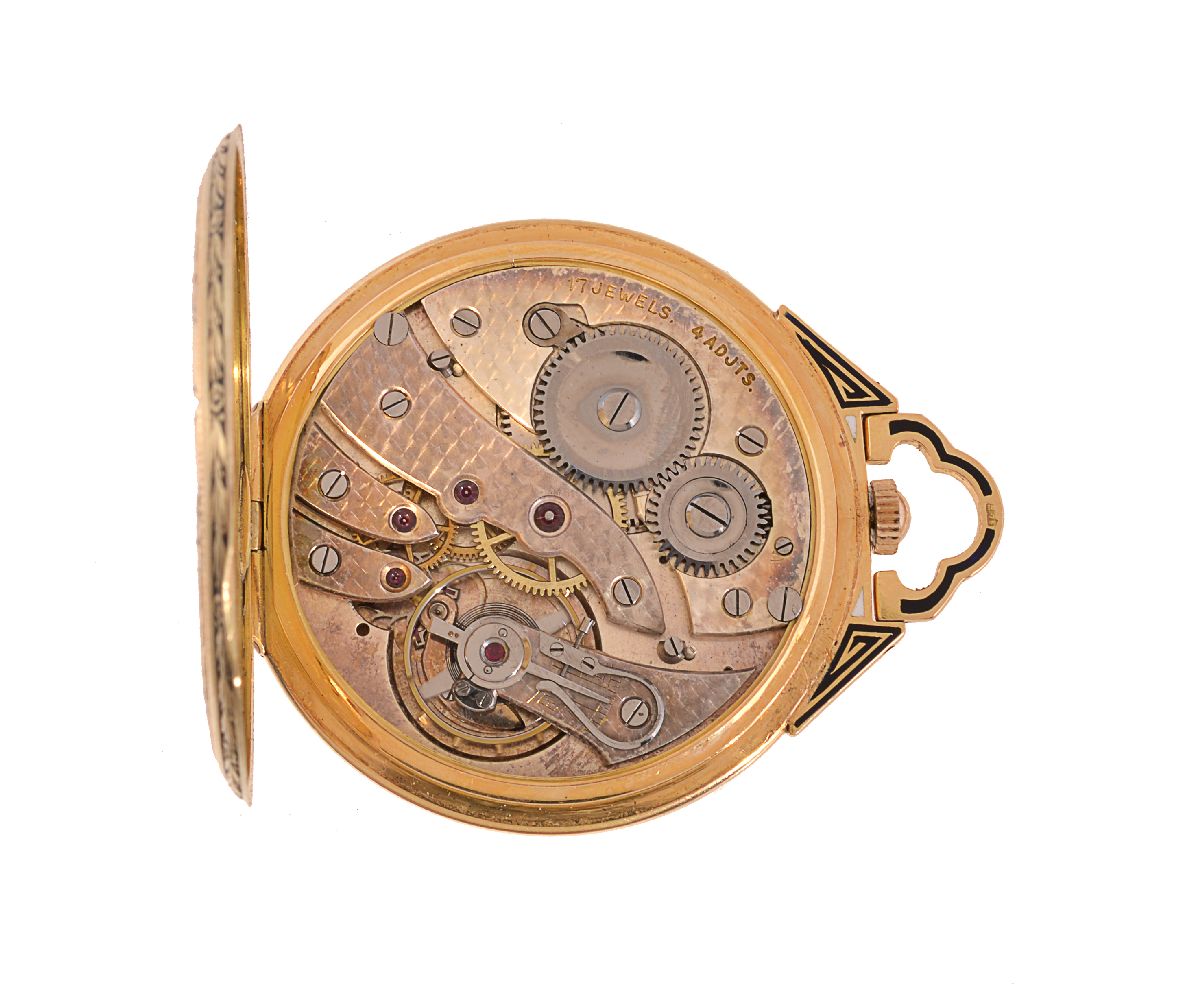 An 18 carat gold keyless wind slim line pocket watch - Image 3 of 3