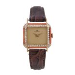 ϒ Bucherer, ref. 908, a lady's 18 carat gold, coral and diamond wristwatch