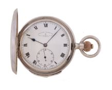 Thomas Russell & Son, Liverpool, a silver keyless wind quarter repeating full hunter pocket watch