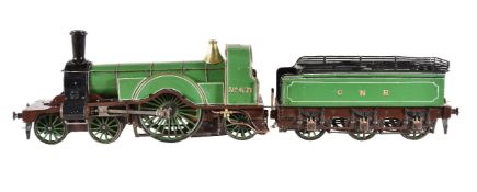 A well-engineered 5 inch gauge live steam model of a Great Northern Railway 4-2-2 Stirling single te
