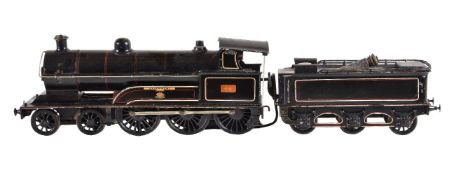 A rare circa 1920's Carsons Gauge 3 model of the 4-6-0 tender locomotive No 66 'Experiment'