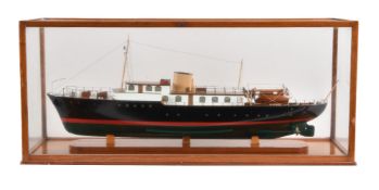 Case model steam yacht