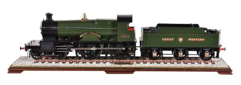 An exhibition quality 3 ½ inch gauge model of a Great Western Railway 4-4-0 County Class tender loco