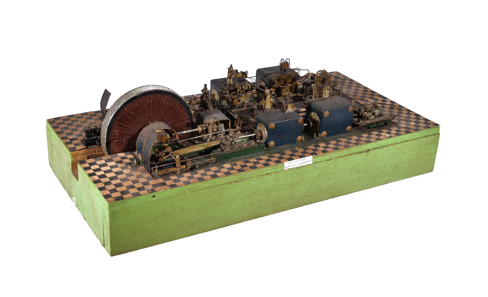 A motorised model of a horizontal double tandem Corliss condensing compound mill engine - Image 3 of 4