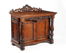 ϒ An Anglo-Indian rosewood side cabinet