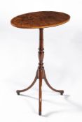 A George III mahogany and fustic tripod table