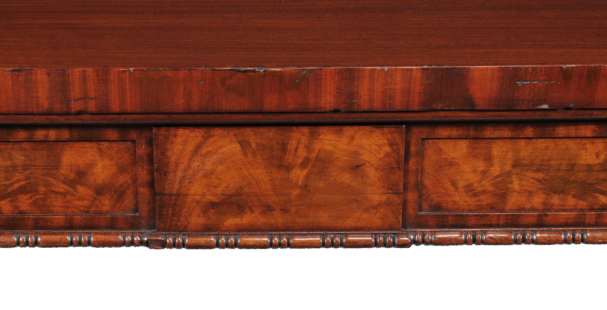 A pair of George IV figured mahogany side tables - Image 5 of 6