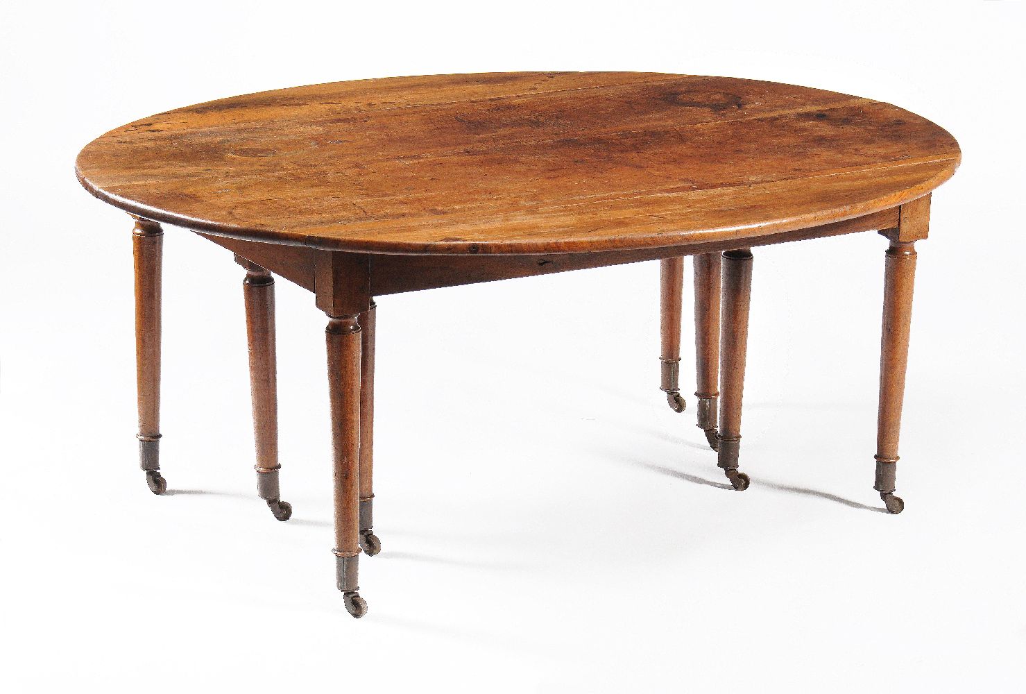 A French solid walnut extending dining table - Image 2 of 6