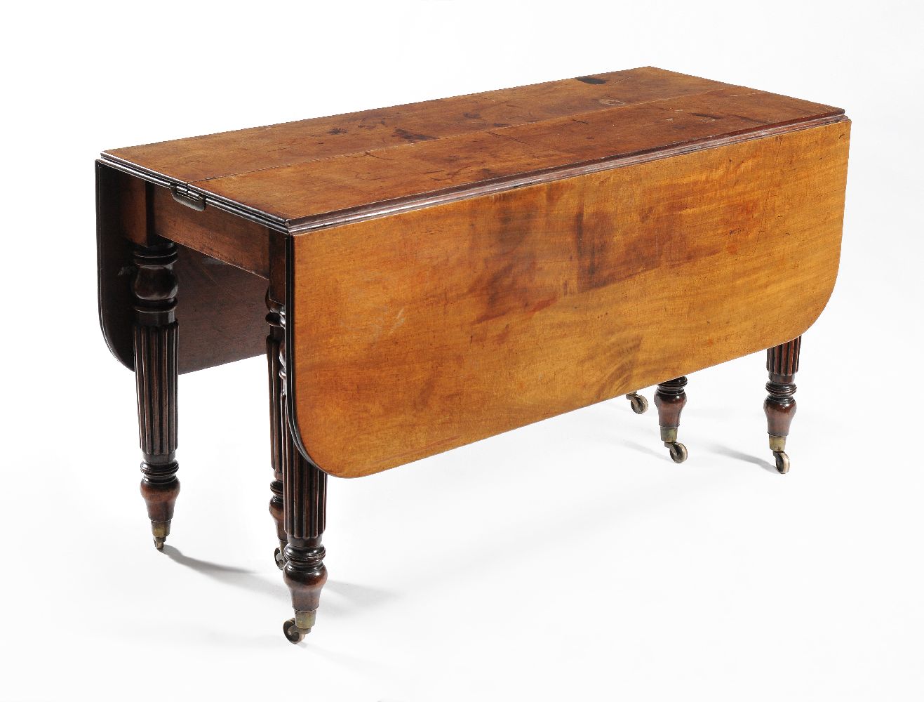 A William IV mahogany concertina action extending dining table - Image 2 of 4