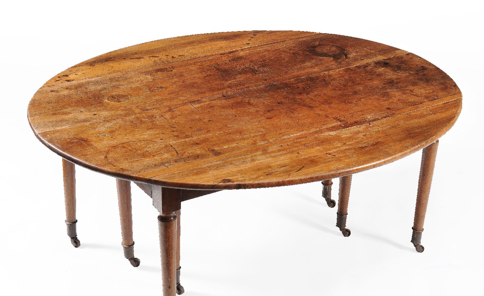 A French solid walnut extending dining table - Image 6 of 6