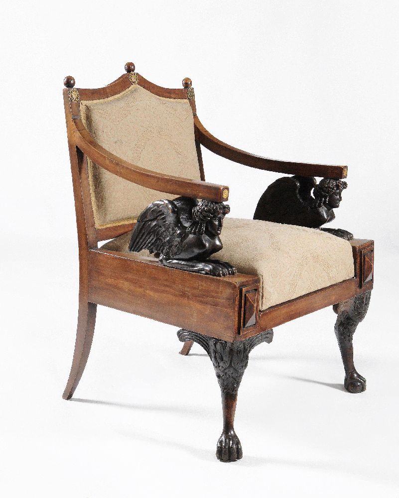 A Continental walnut and gilt metal mounted armchair - Image 2 of 4