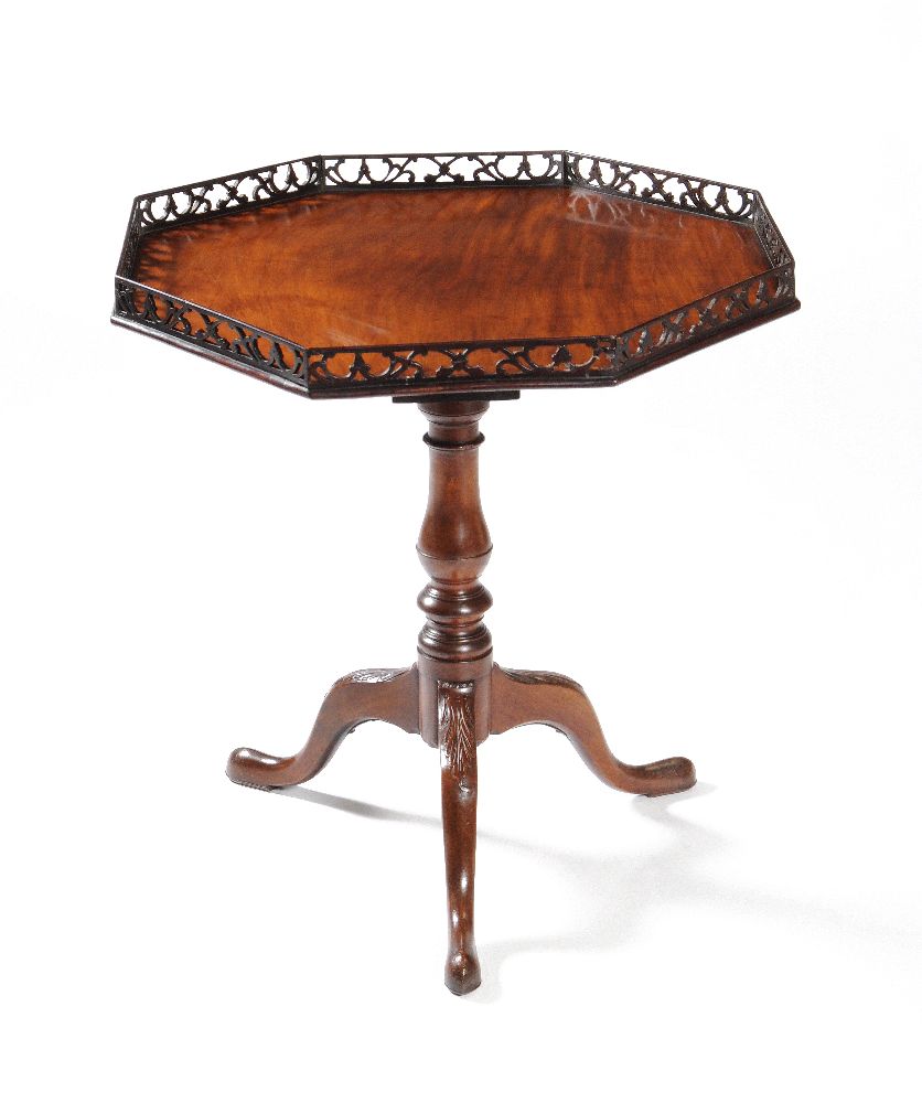 A George III mahogany birdcage tripod table