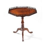 A George III mahogany birdcage tripod table