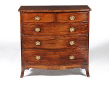 A George III mahogany bowfront chest of drawers