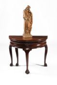 A George II mahogany folding tea table