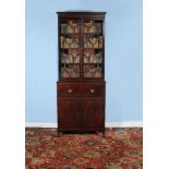 A George III mahogany secretaire bookcase