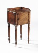 A Regency mahogany bedside cabinet