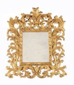 A pair of Continental carved giltwood wall mirrors